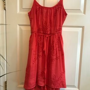 Eyelet high-low Dress